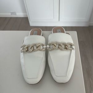White Steve Madden Mules
